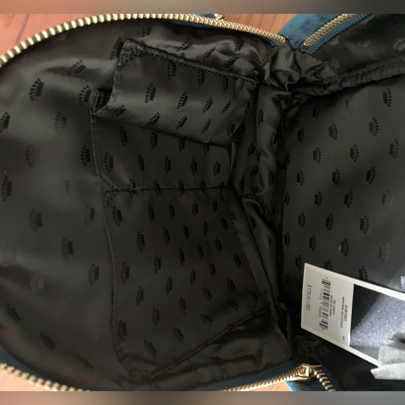 NWT Juicy Couture Black Label Teal Velour Mini Backpack! - Picture 7 of 10